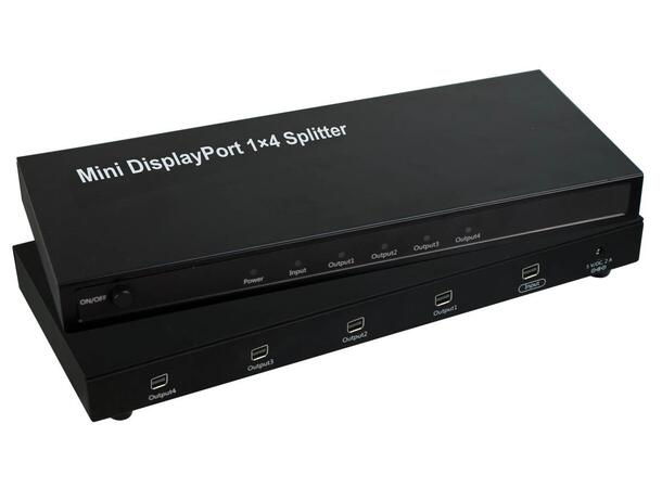 LinkIT MiniDisplayport splitter 1:4 Opptil 4K2K, 60Hz, Mini-DisplayPort 1.2a